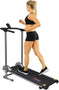 Sunny Health & Fitness SF-T1407M Foldable Manual Walking Treadmill, Gray，Exercise treadmills