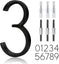 Real Relax 5" Stainless Steel Floating House Number, Metal Modern House Numbers, Garden Door Mailbox Decor Number with Nail Kit, Coated Black, 911 Visibility Signage (3)，house numbers of metal, non-luminous