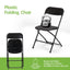 Real Relax Real Relax 1 Pack Plastic Folding Chair, Portable Commercial Chair, 350 LB Capacity Premium Plastic Folding Chairs, Stackable Folding Chair with Steel Frame, Lightweight Folding Chairs Black