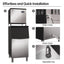 Real Relax Commercial Ice Maker Machine, 360 lbs /24h, 200 lbs Ice Storage Bin, Stainless Steel, Self-Cleaning, LCD Display, Freestanding Ice Maker, Suitable for Home, Bar, Includes Connecting Hose, Ice Scoop