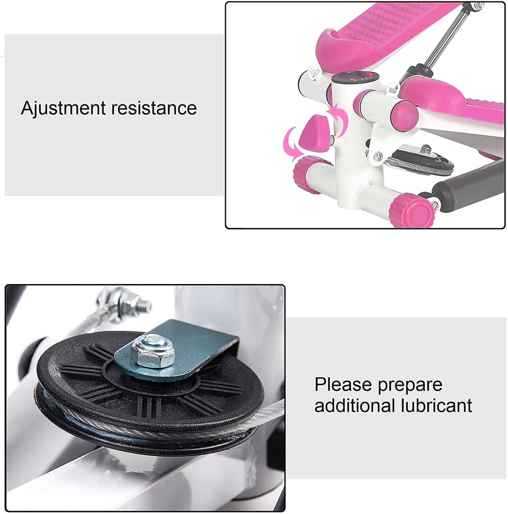 Mini Stepper ,stair Stepper, Exercise Equipment With Resistance Bands And  Lcd Monitor
