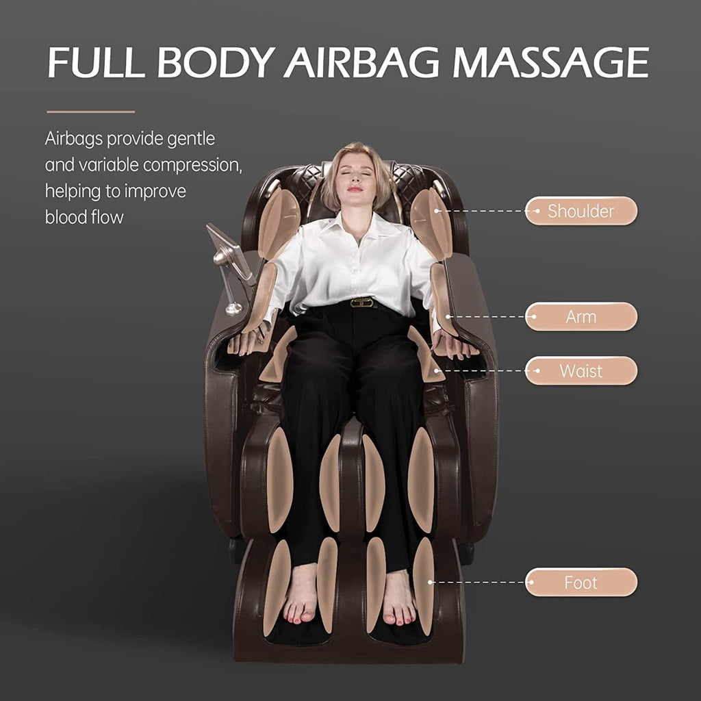 Real Relax Massage Chair Real Relax® 2022 Favor-04 ADV Massage Chair Brown 665878415815